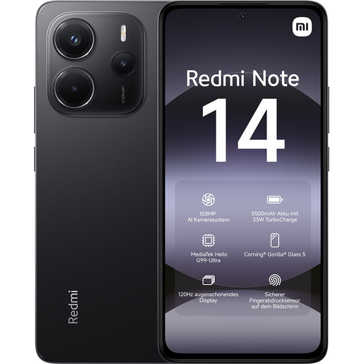 Image of Xiaomi Redmi Note 14 16,9 cm (6.67'') Dual SIM ibrida 4G USB tipo-C 6 GB 128 GB 5500 mAh Nero