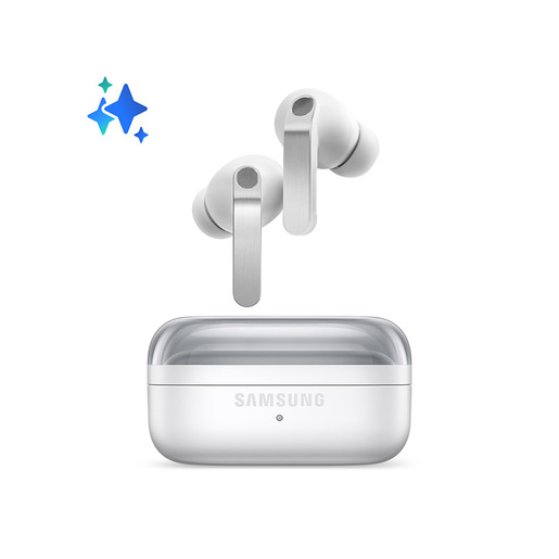 Image of Samsung Galaxy Buds4 Pro, White, Corpo in metallo, Altoparlante a 2 vie e doppio amplificatore, Chiamate cristalline, Audio a 360°, ANC migliorata, Contr