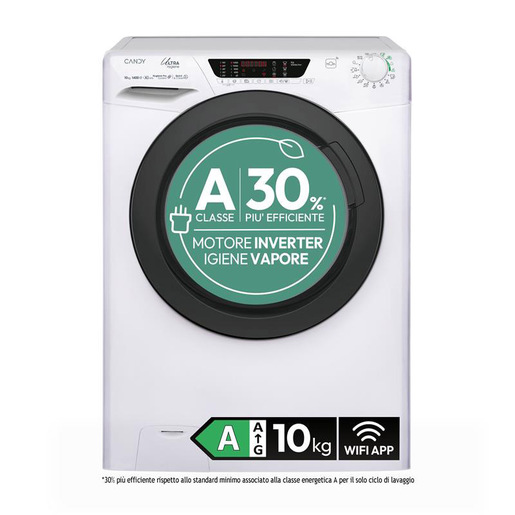 Image of Candy HES 4104TWMB10-S lavatrice Caricamento frontale 10 kg 1400 Giri/min Bianco