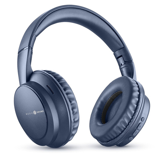 Music Sound BOOST Cuffia wireless con 3 modalità EQ, design around-ear pieghevole, microfono integrato e fino a 8 ore di autonomia