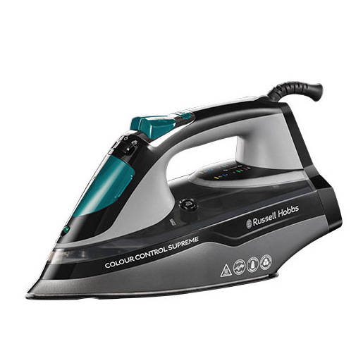 Image of Russell Hobbs 25400-56 ferro da stiro Ferro a vapore Piastra in Ceramica 3100 W Nero, Verde, Grigio