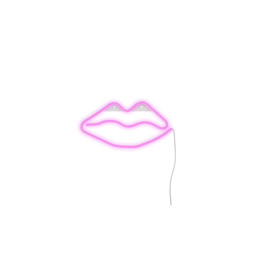 Image of Ginga Lips Figura luminosa decorativa Rosa LED 1,38 W