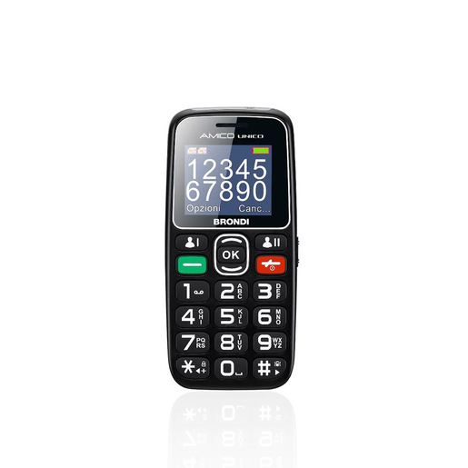 Brondi Amico Unico 4,57 cm (1.8'') Nero Telefono di livello base