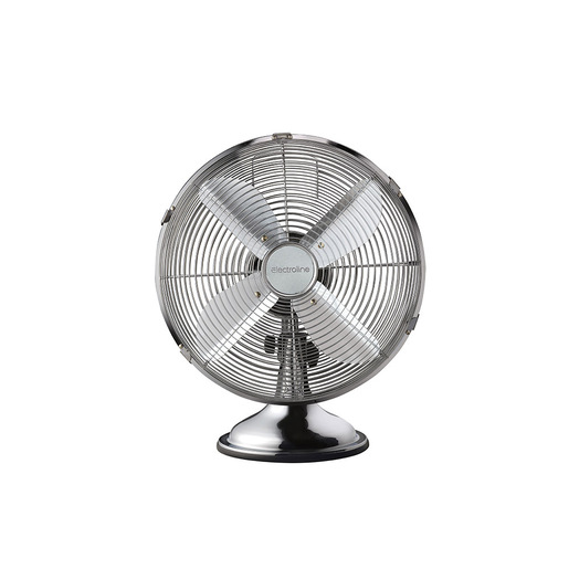 Image of Electroline Ventilatore da tavolo 4 pale 30cm metallizzato