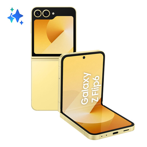 Samsung Galaxy Z Flip6 Smartphone AI, 256GB, RAM 12GB, Display 3,4'' SAMOLED/6,7'' Dynamic AMOLED 2X, Yellow