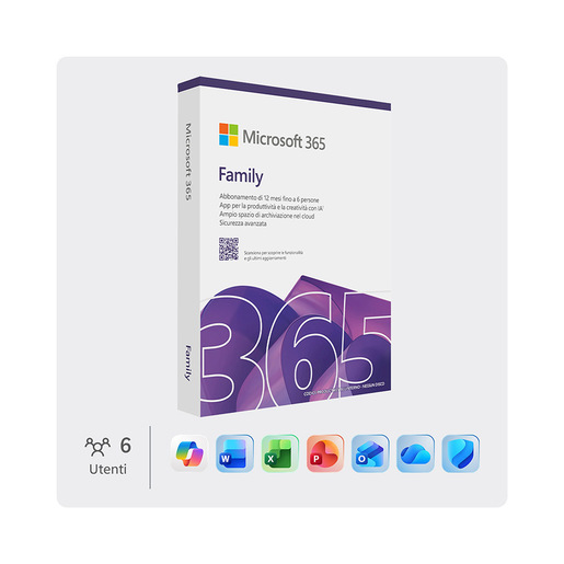 Image of Microsoft Office 365 Family Suite Office 1 licenza/e ITA 1 anno/i