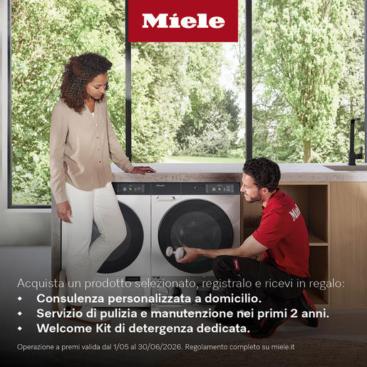 Miele WTR860 WPM PWash & TDos 8/5 kg lavasciuga Libera installazione Caricamento frontale Bianco D