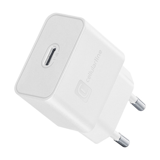 Image of Cellularline USB-C Charger 15W USB-C Charger 15W carica velocemente e in tutta sicurezza i device Samsung con porta USB-C compatibili con la carica 15W.