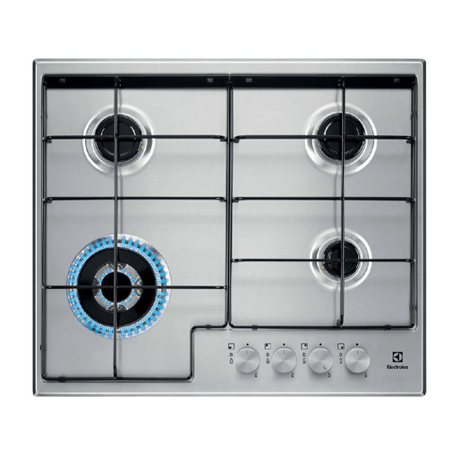 Electrolux EGS6434X piano cottura Acciaio inox Da incasso 60 cm Gas 4 Fornello(i)