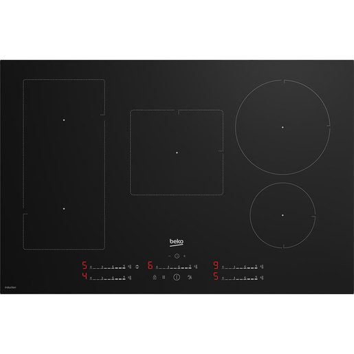 Beko HII85720UFT Nero Da incasso 80 cm Piano cottura a induzione 5 Fornello(i)