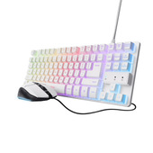 Trust 25795 Tastiera Mouse Incluso Gaming Usb Qwerty Italiano Bianco-image