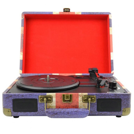 Image of New Majestic TT-43 BT/USB/SD/AX Giradischi con trasmissione a cinghia Blu, Rosso, Bianco