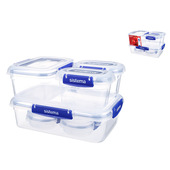 Sistema Klip It Plus Rettangolare Scatola Blu, Trasparente 6 Pz-image