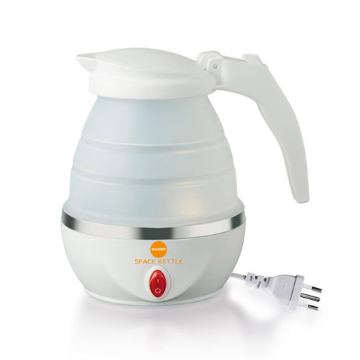 Image of Macom Bollitore elettrico pieghevole SalvaSpazio da viaggio 0,8 L Bianco 1100 W