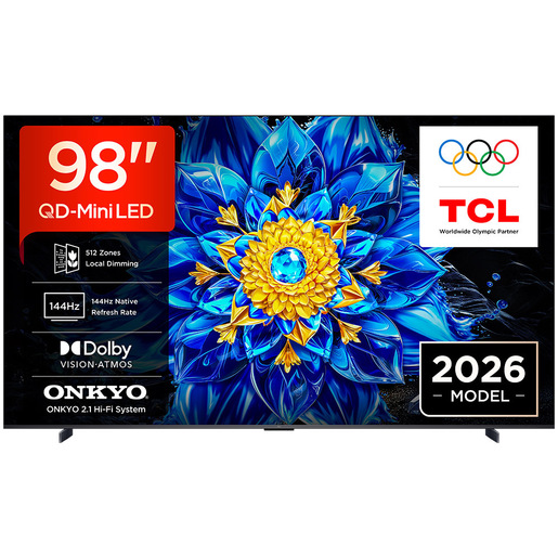 TCL P8L TV 98P8L – QD-Mini LED 98'', 4K HDR, Google TV, 144Hz VRR, Audio Onkyo 2.1