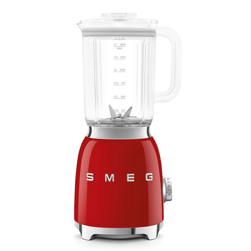FRULLATORE SMEG BLF03RDEU, Potenza 800 W, Caraffa da 1.5 l, 4 velocità, Plastica, Acciaio inox, ROSSO