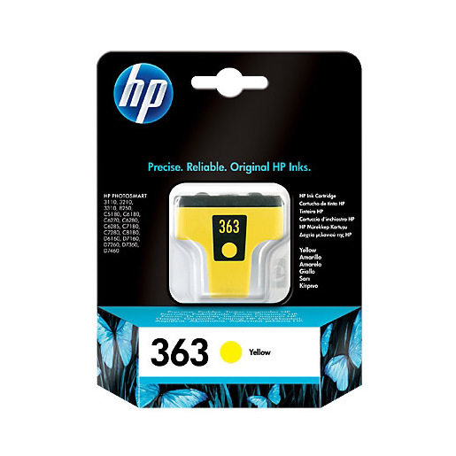 Image of HP 363 cartuccia d'inchiostro 1 pz Originale Resa standard Giallo