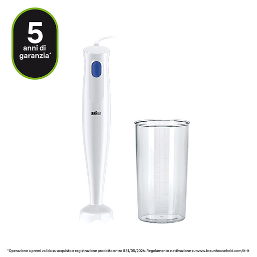 Image of Braun MultiQuick 1 MQ10.001P Minipimer Frullatore ad immersione White