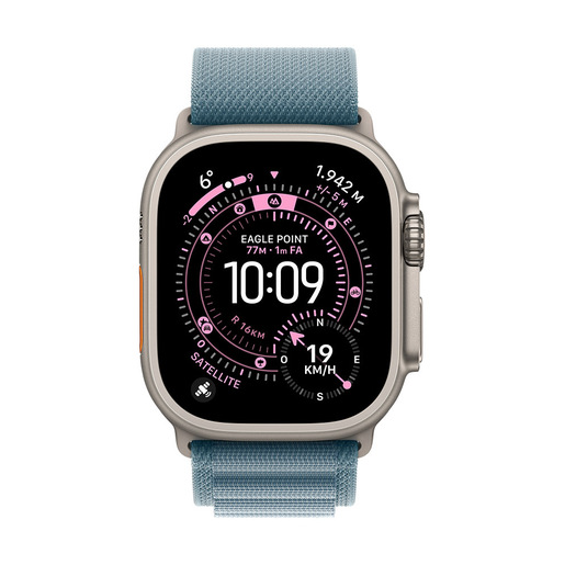 Apple Alpine Loop blu chiaro (49 mm) - Large - Titanio nero
