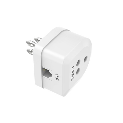Image of Hama Filtro ADSL spina tripolare / presa tripolare e presa Jack 6p4c