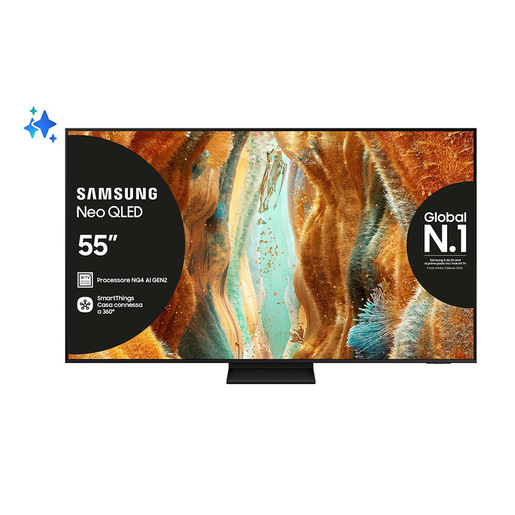 Image of Samsung Neo QLED AI TV 55'' QE55QN70FAUXZT 4K Mini LED, Processore NQ4 AI Gen2, 4K AI Upscaling, Motion Xcelerator 144Hz, Neo Quantum HDR, OTS Lite, AirS