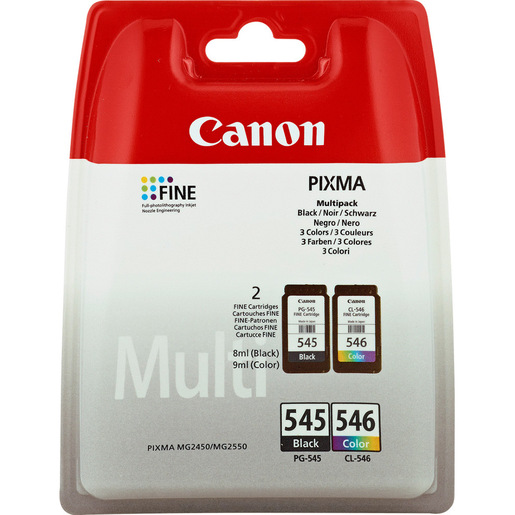 Image of        Canon PG-545/CL-546 Multipack cartuccia d'inchiostro 2 pz Originale Ne