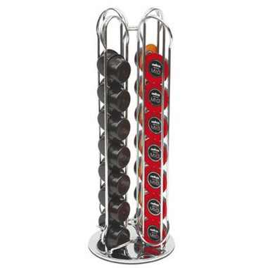 MiOYOOW Porta Capsule Di Caffè Autoadesivo, Portacapsule Caffè Contiene 20 Capsule, Organizer Salvaspazio Per Riporre Da Parete E Da Mobiletto