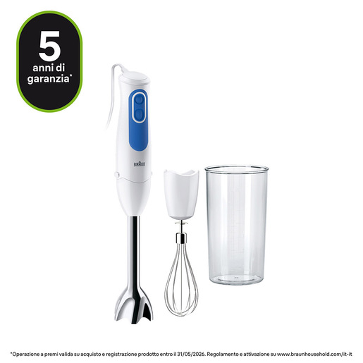 Image of Braun Minipimer MultiQuick MQ3005 CREAM Frullatore ad immersione White blue