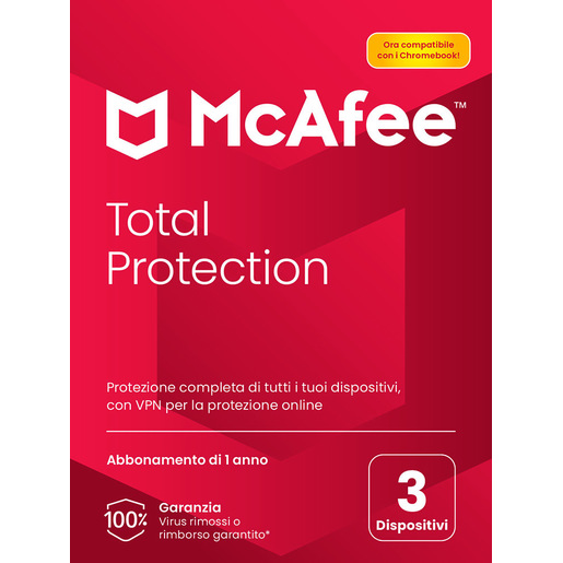Image of McAfee ® Total Protection 3 dispositivi (Windows®/Mac®/Android/iOS), a
