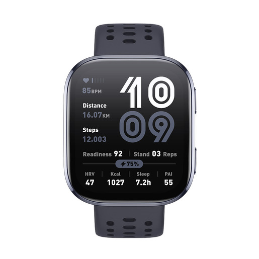Image of Amazfit Bip 6 Black 5 cm (1.97'') AMOLED Digitale 390 x 450 Pixel Touch screen Nero GPS (satellitare)