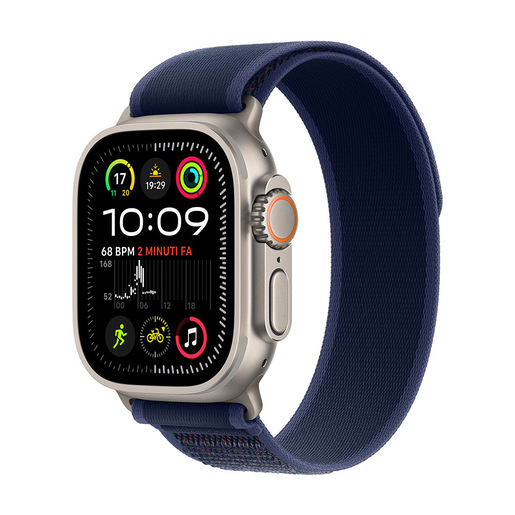 Image of Apple Watch Ultra 2 GPS + Cellular 49mm Cassa in Titanio con Blue Trail Loop - M/L