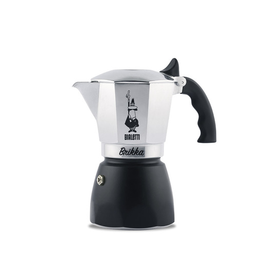 Image of Bialetti Brikka Da versare sulla macchina del caffè Nero, Argento