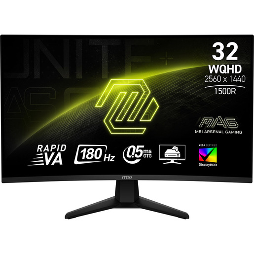 MSI MAG 32CQ6F Monitor PC 80 cm (31.5'') 2560 x 1440 Pixel Wide Quad HD Nero