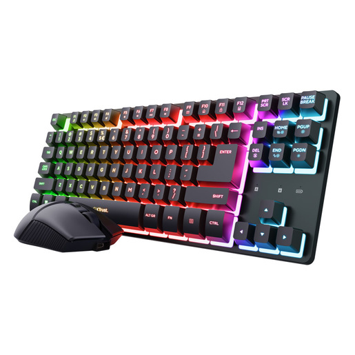 Trust GXT 832 Thado tastiera Mouse incluso Gaming RF Wireless QWERTZ Croato, Sloveno Nero