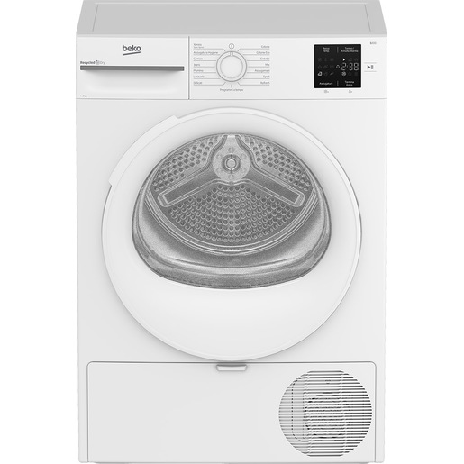 Image of Beko BMT73EW Asciugatrice 7kg, Classe D, Linea Estetica NX, motore asincrono, Display digitale, colore Bianco, oblò Bianco